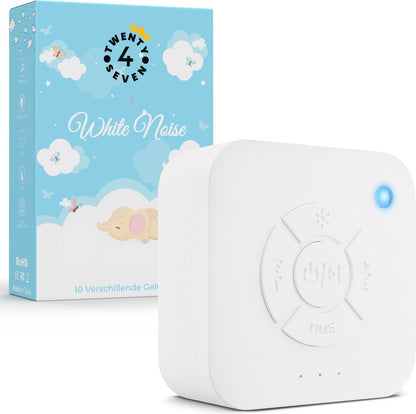 Twenty4seven® White Noise Machine - Witte Ruis Muziekdoosje - Slaaptrainer - Slaaphulp Voor Baby &Kinderen - twenty4sevensleep