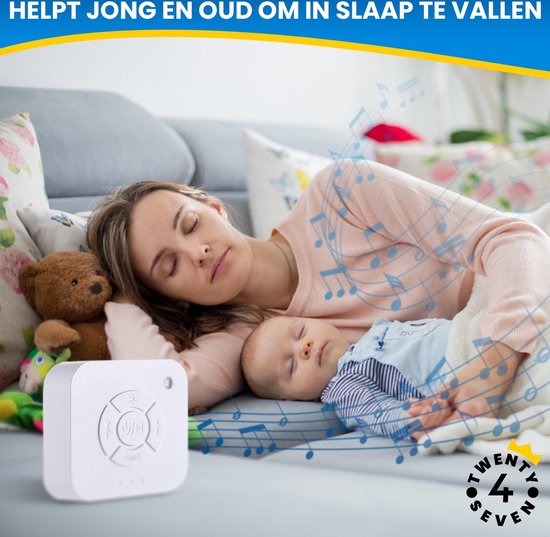 Twenty4seven® White Noise Machine - Witte Ruis Muziekdoosje - Slaaptrainer - Slaaphulp Voor Baby &Kinderen
