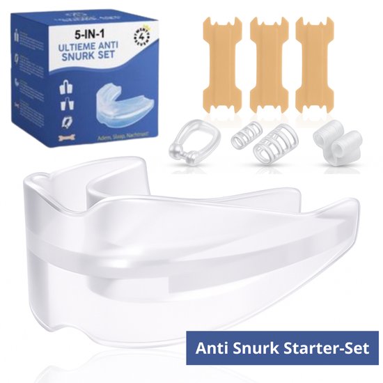 Twenty4seven® Stoppen met Snurken Starter Set - Anti Snurk - 5 in 1 Magnetische Neusclips - Neusspreider & Snurkbeugel - Neuspleister & Beugel - Neusstrips

