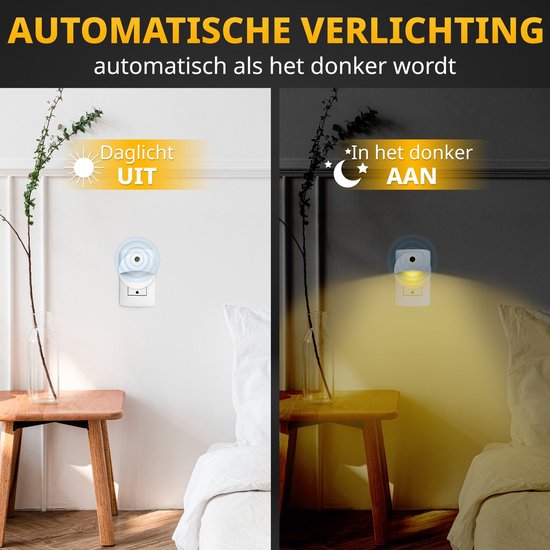 Twenty4seven® LED Nachtlampje 2 Stuks - Stopcontact - Kinderkamer & Slaapkamer - Nachtlampjes Voor Kinderen, Baby & Volwassenen
