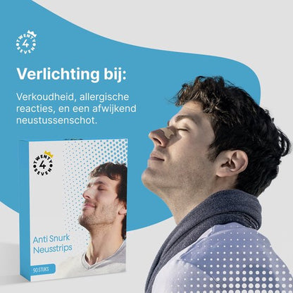Twenty4seven® Anti Snurk Neus strips - 90 Stuks - Neuspleisters - Neusspreider - Nasal Strips - Helpt Tegen Snurken & Verbetert Nachtrust